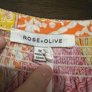 Rose & Olive multi colored blouse